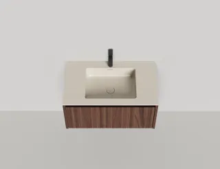 Подвесная тумба Salini Domino 27D208IN 80см шпон/гладкий фасад под встраиваемую раковину